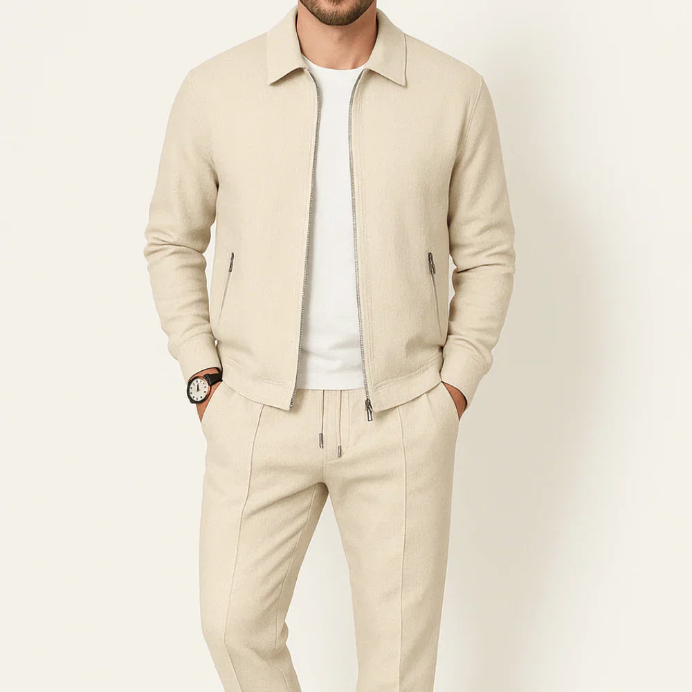 Geoff lounge-set aus waffelstrick – herren