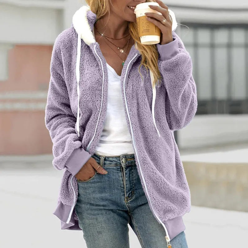 Elara – iockere warme jacke mit kapuze