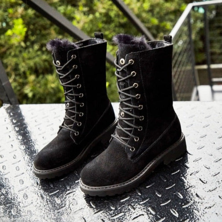 Jada - hohe damenstiefel aus wildleder