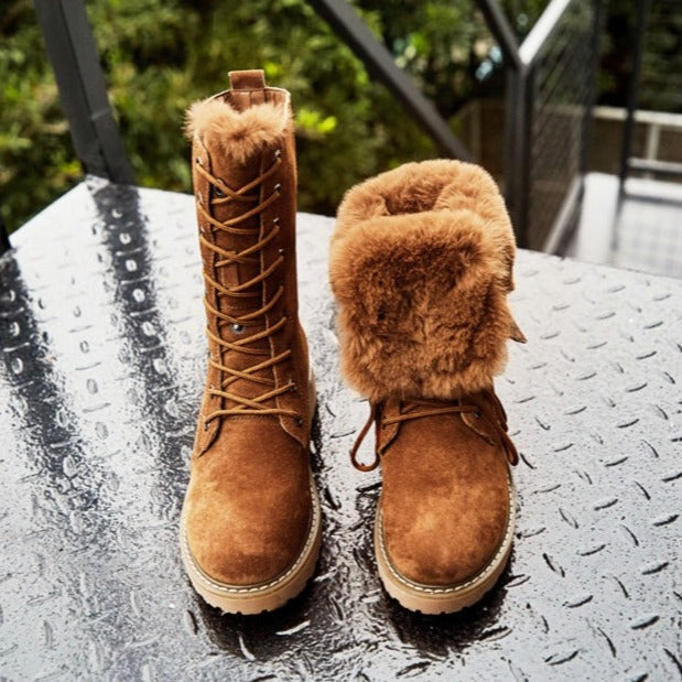 Jada - hohe damenstiefel aus wildleder
