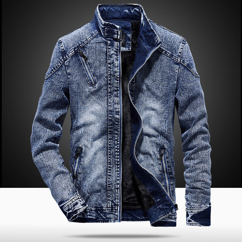 Lässige baumwoll-jeansjacke für herren – Tyrone