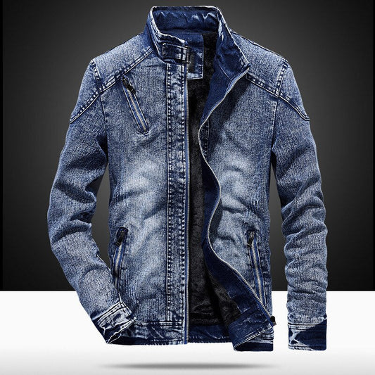 Lässige baumwoll-jeansjacke für herren – Tyrone