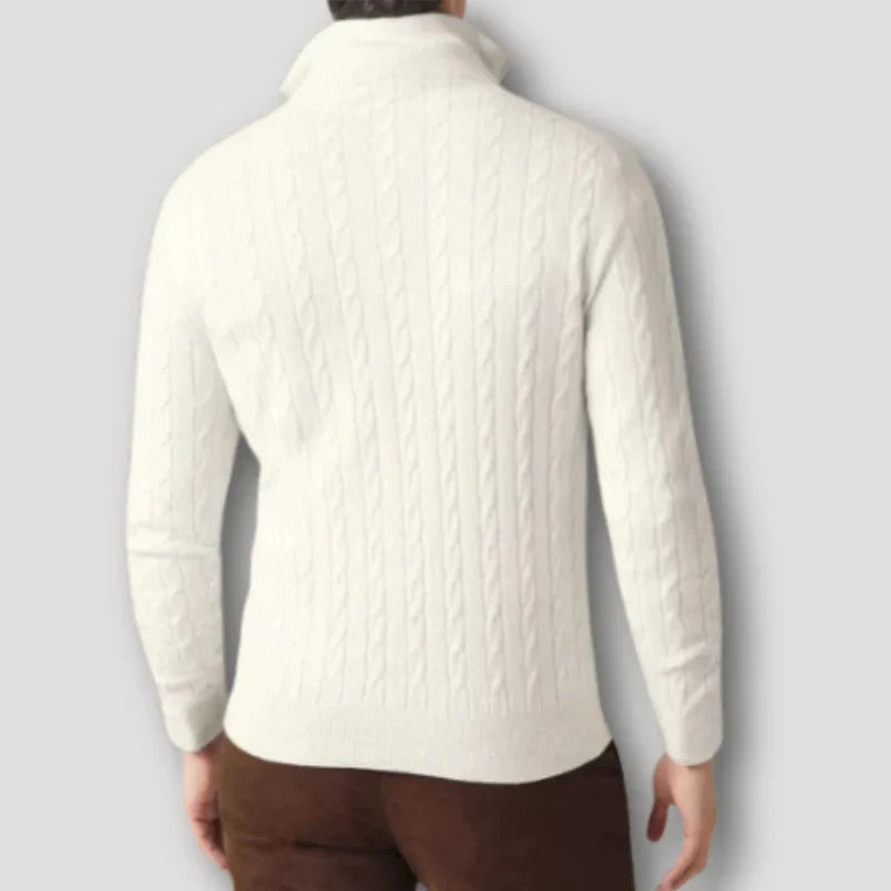 Rendor – italienischer pullover mit reißverschluss für herren