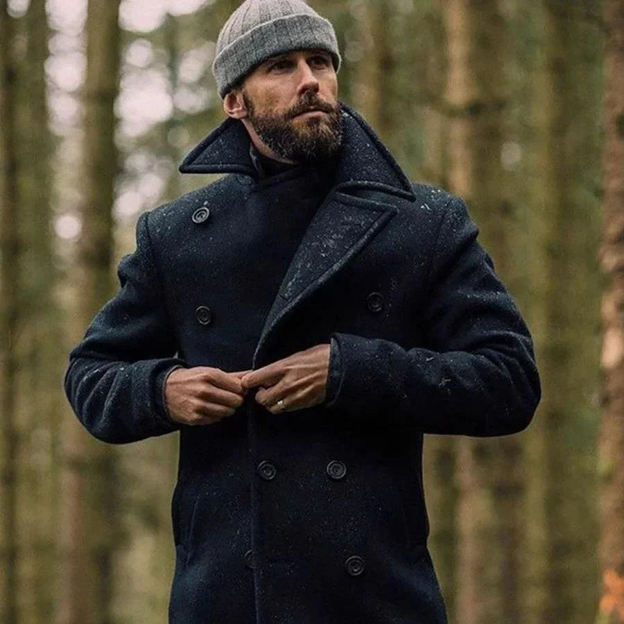 Eleganter herren wintermantel aus wolle - Reinold