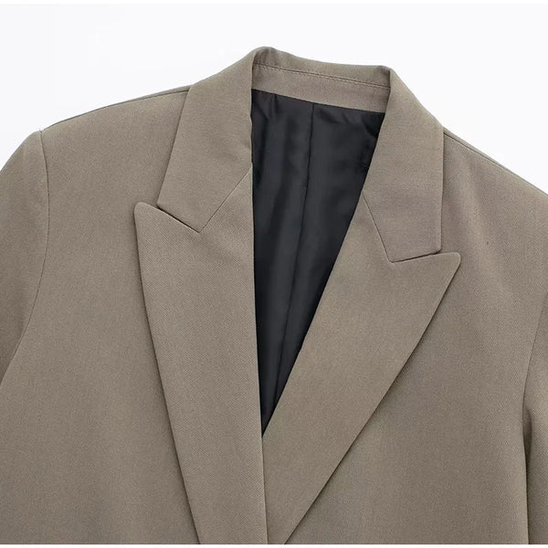 Amiah - eleganter blazer mit langen armeln und strukturiertem design
