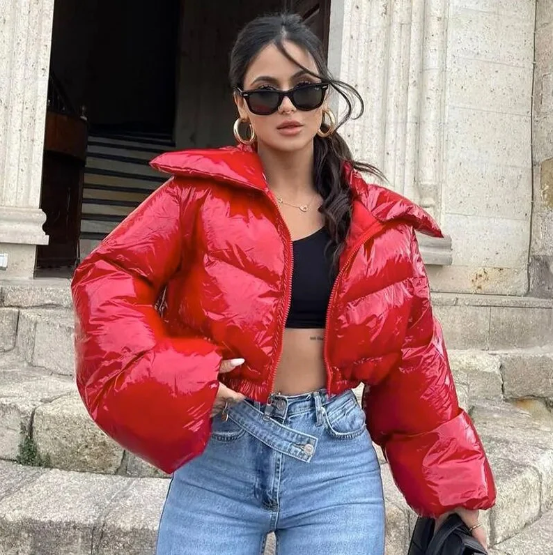 Aoife - stylische kurze pufferjacke mit steppmuster