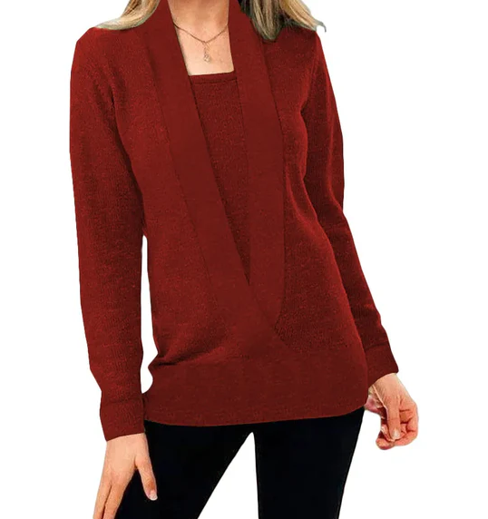 Aniek | r strickpullover mit v-ausschnitt
