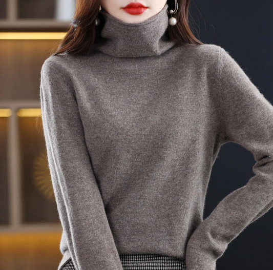 Helena Winter-Chic - rollkragenpullover aus reiner wolle für stilvolle eleganz