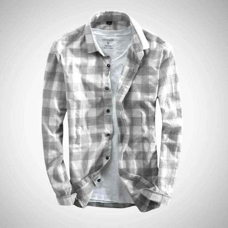 Abdiel kariertes langarmhemd – herren