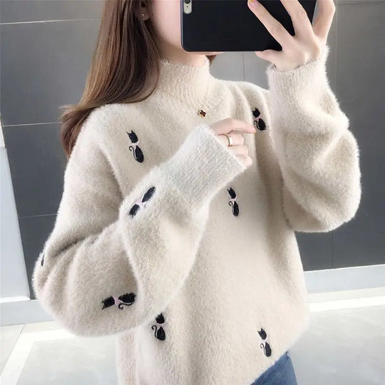 Kitty - klauschige kätzchen rollkragenpullover