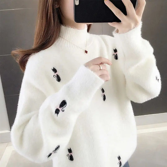 Kitty - klauschige kätzchen rollkragenpullover