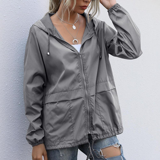 Winddichte sommerjacke mit kapuze – Monet
