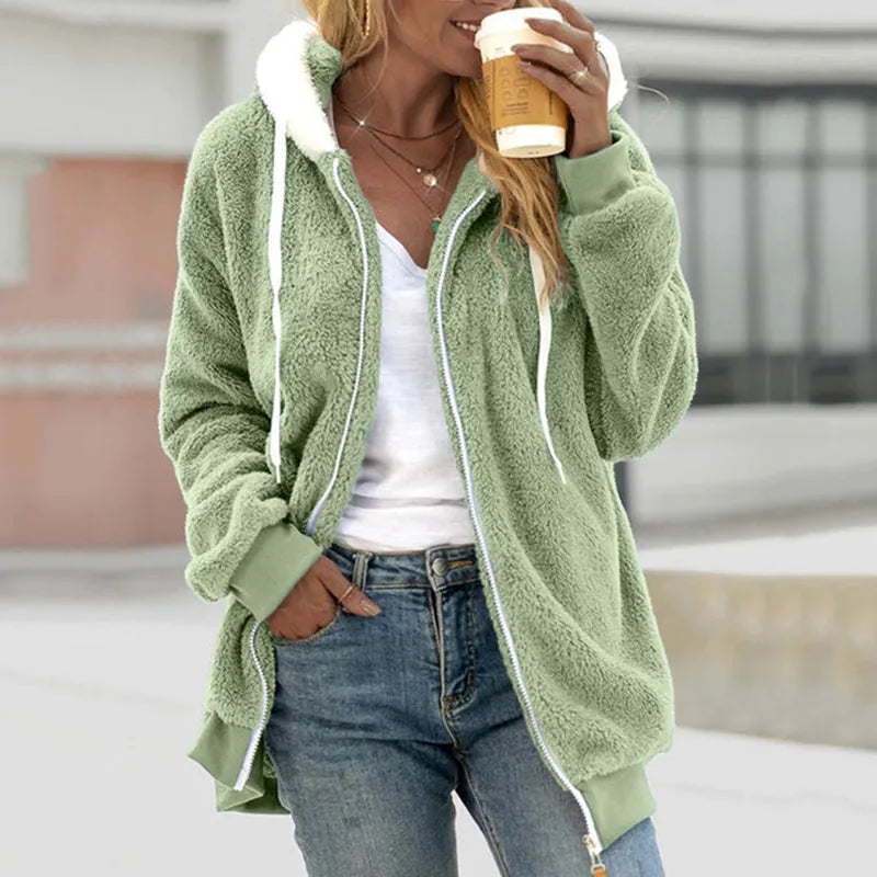 Elara – iockere warme jacke mit kapuze