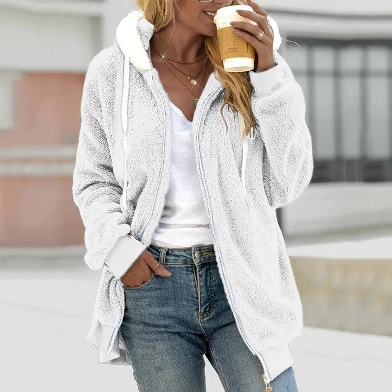 Elara – iockere warme jacke mit kapuze