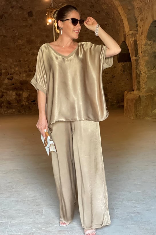 Britt – zweiteiliges satin-set