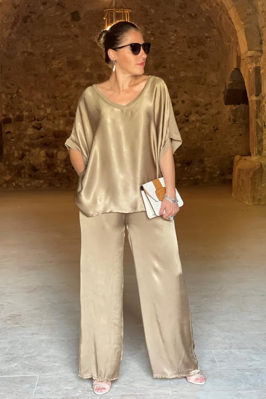 Britt – zweiteiliges satin-set