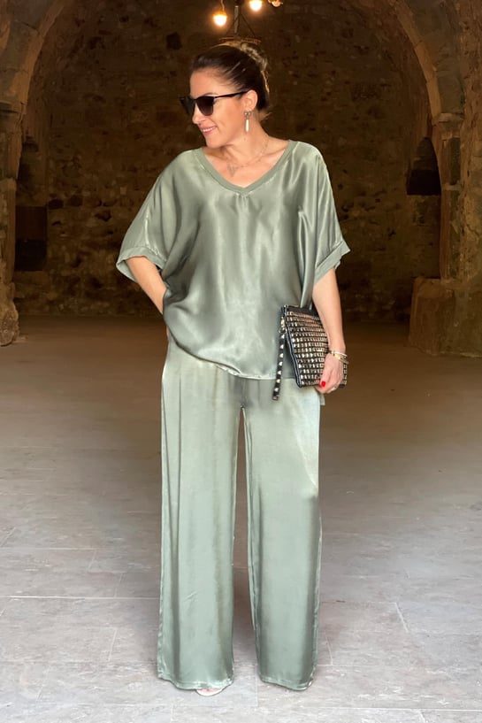 Britt – zweiteiliges satin-set