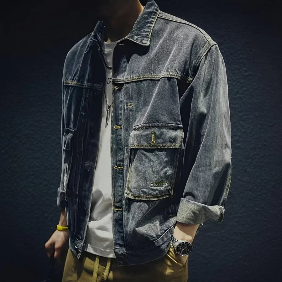 Gilroy - lässige jeansjacke aus baumwolle