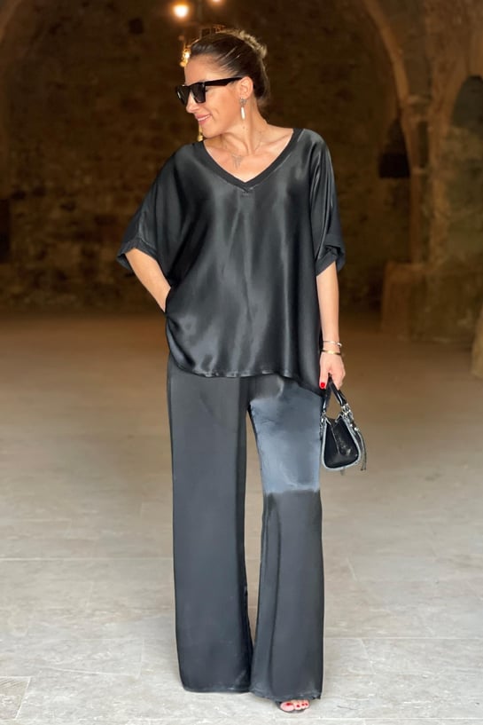 Britt – zweiteiliges satin-set