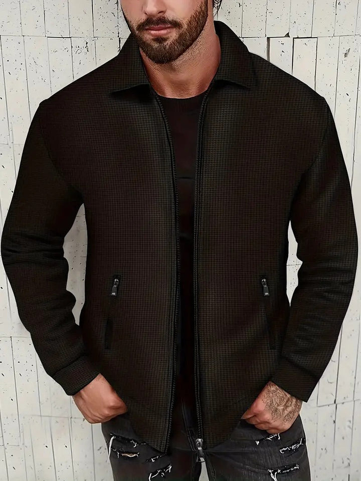 Retrotextur vintage-reibverschlussjacke für herren