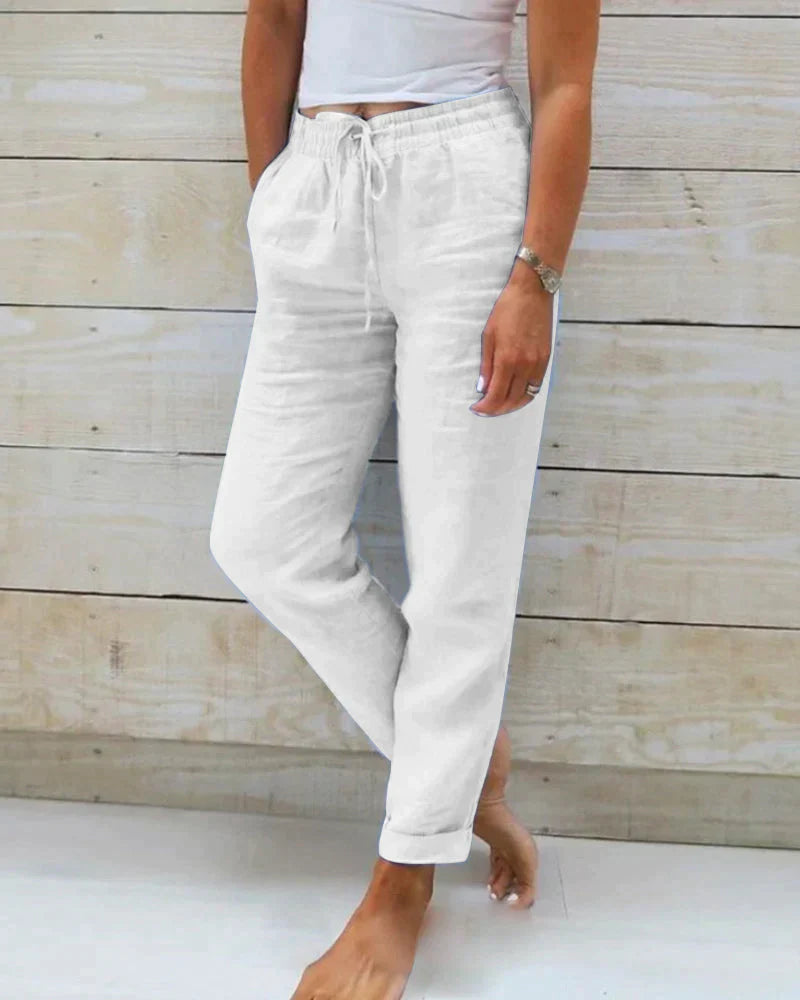 Stacy - stylische leinen hose für frauen