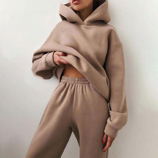 Aria – übergrober jogginganzug mit hoher taille