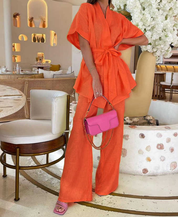 Jolana - stylisches sommer set aus leinen