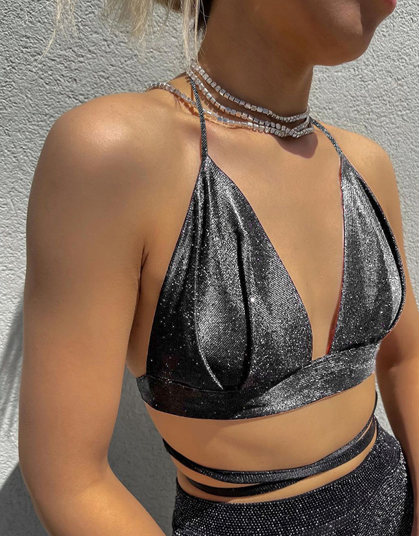 Ginny - stylisches glitzer top für frauen