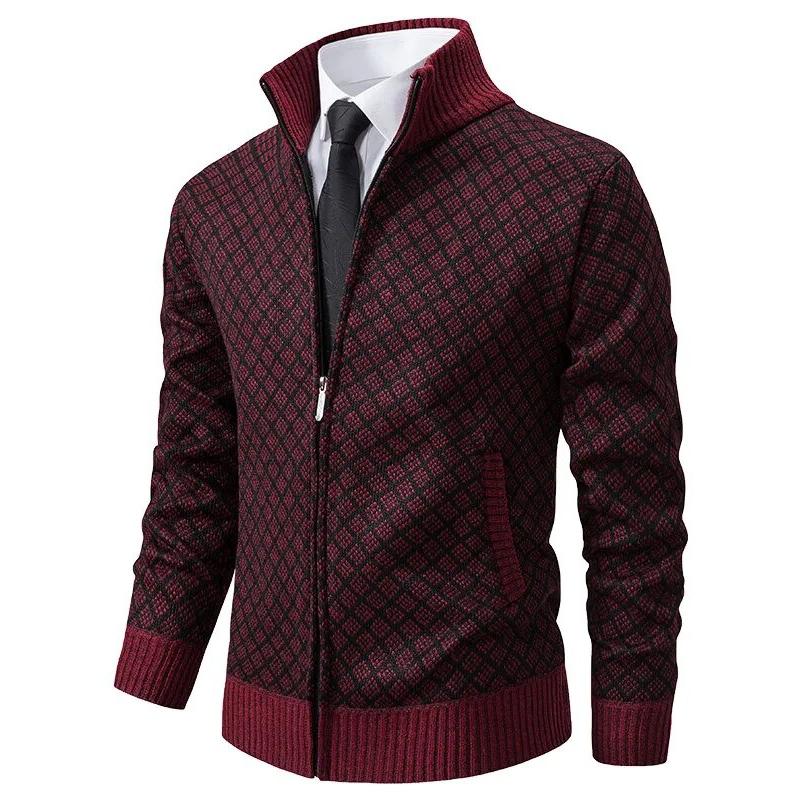 Louis - jacquard-strickjacke