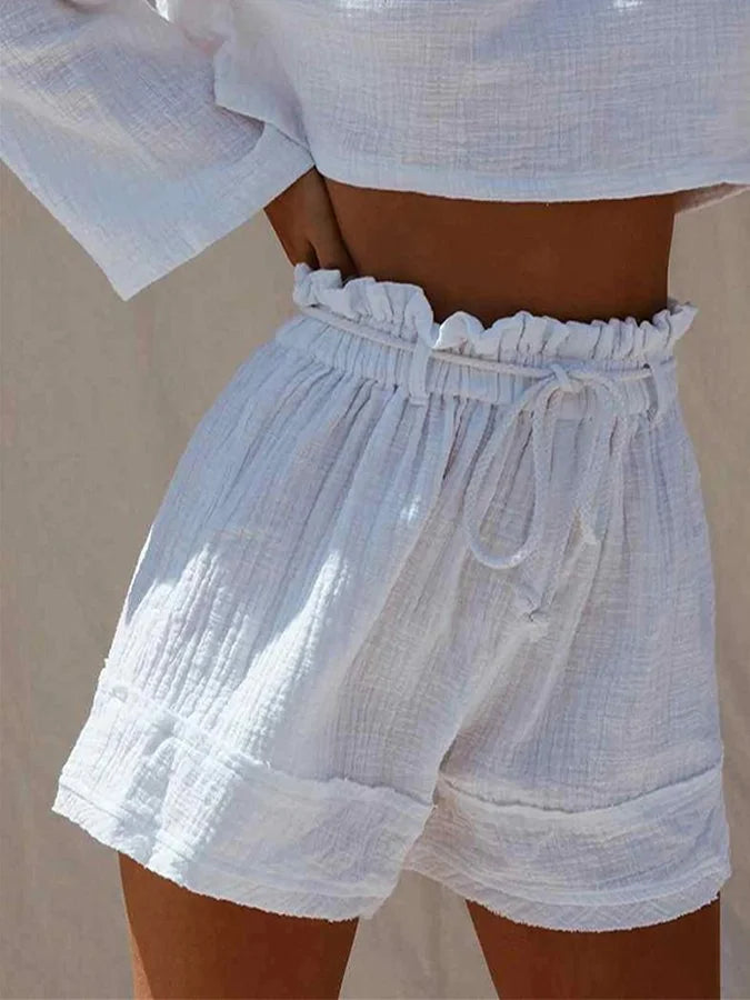 Leila - lässige und stylische leinen shorts