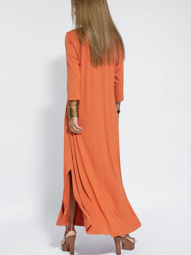 Alina - langes schlankmachendes kleid