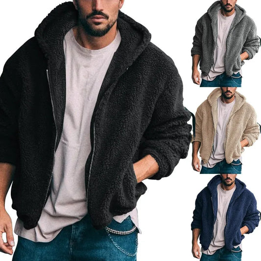 Sebastian - gemütlicher herbst/winter windbreaker mit kapuze für herren