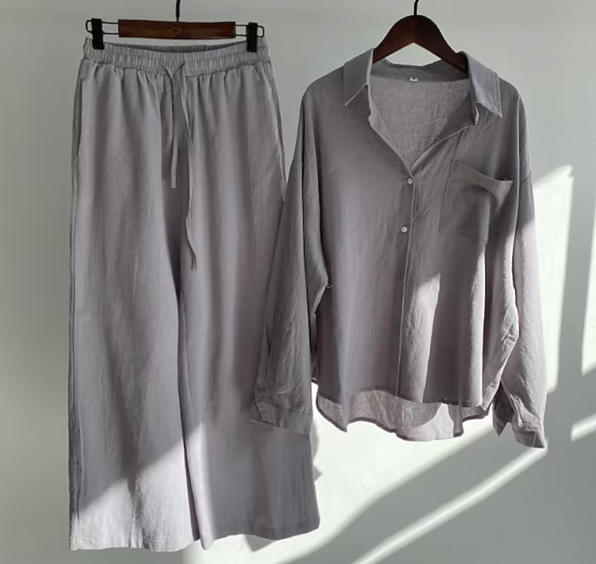 Leni - stylisches und zweiteiliges leinen Set