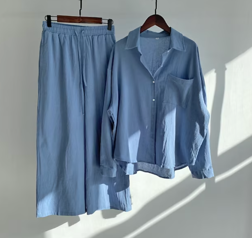 Leni - stylisches und zweiteiliges leinen Set