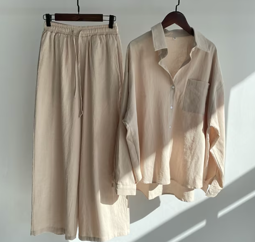 Leni - stylisches und zweiteiliges leinen Set