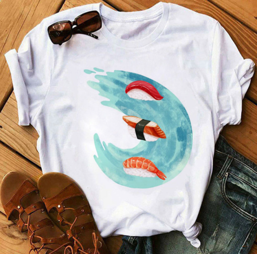 Sushi shirt - modisches t-shirt mit designs