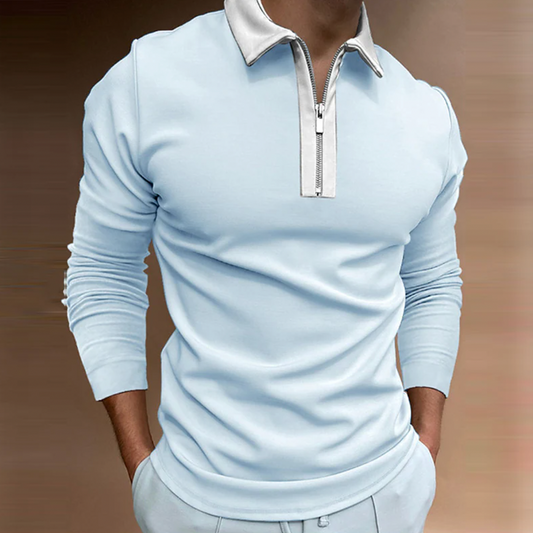 Leeno - das elegante und langarm-poloshirt