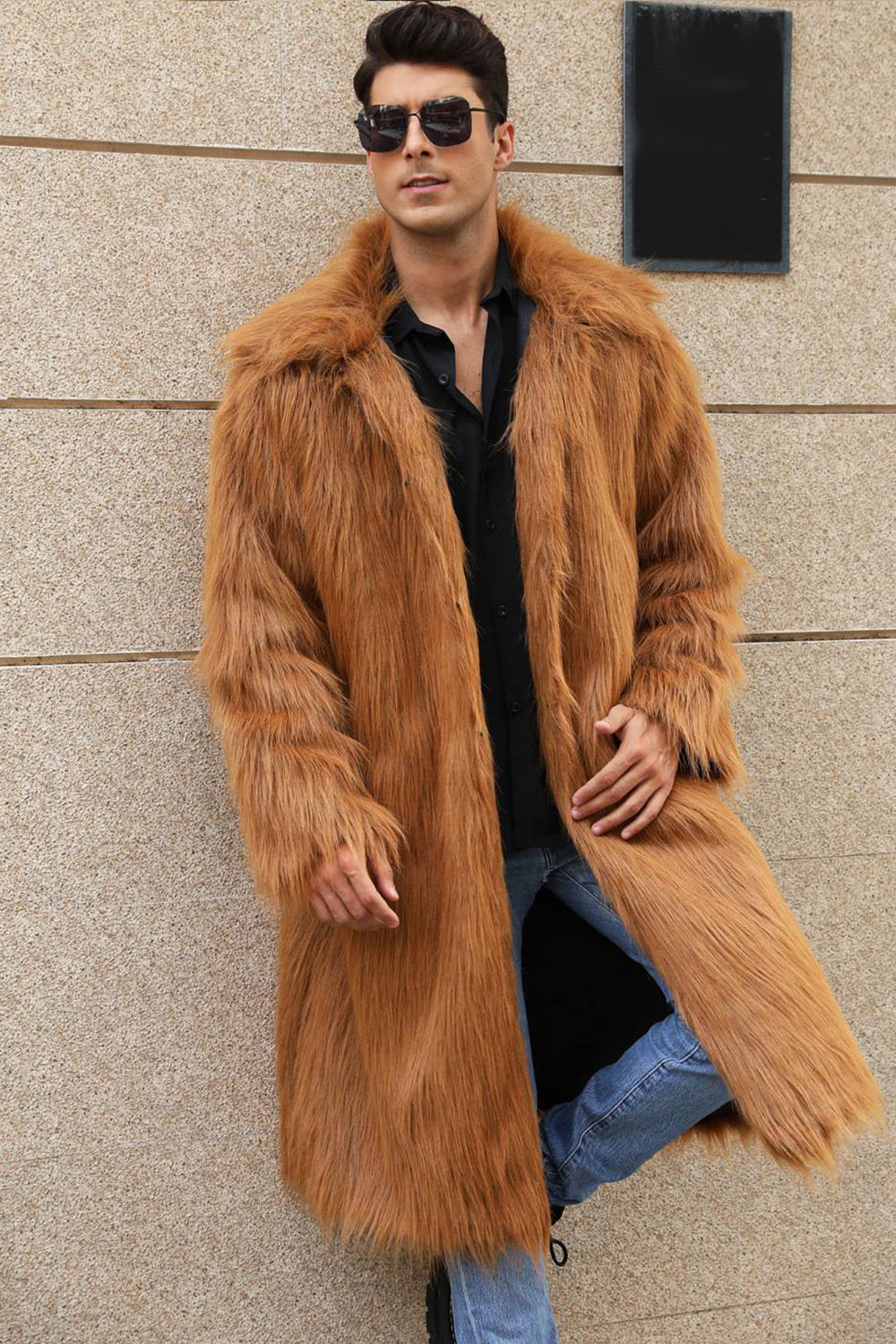 Zach – lange fell-winterjacke für herren
