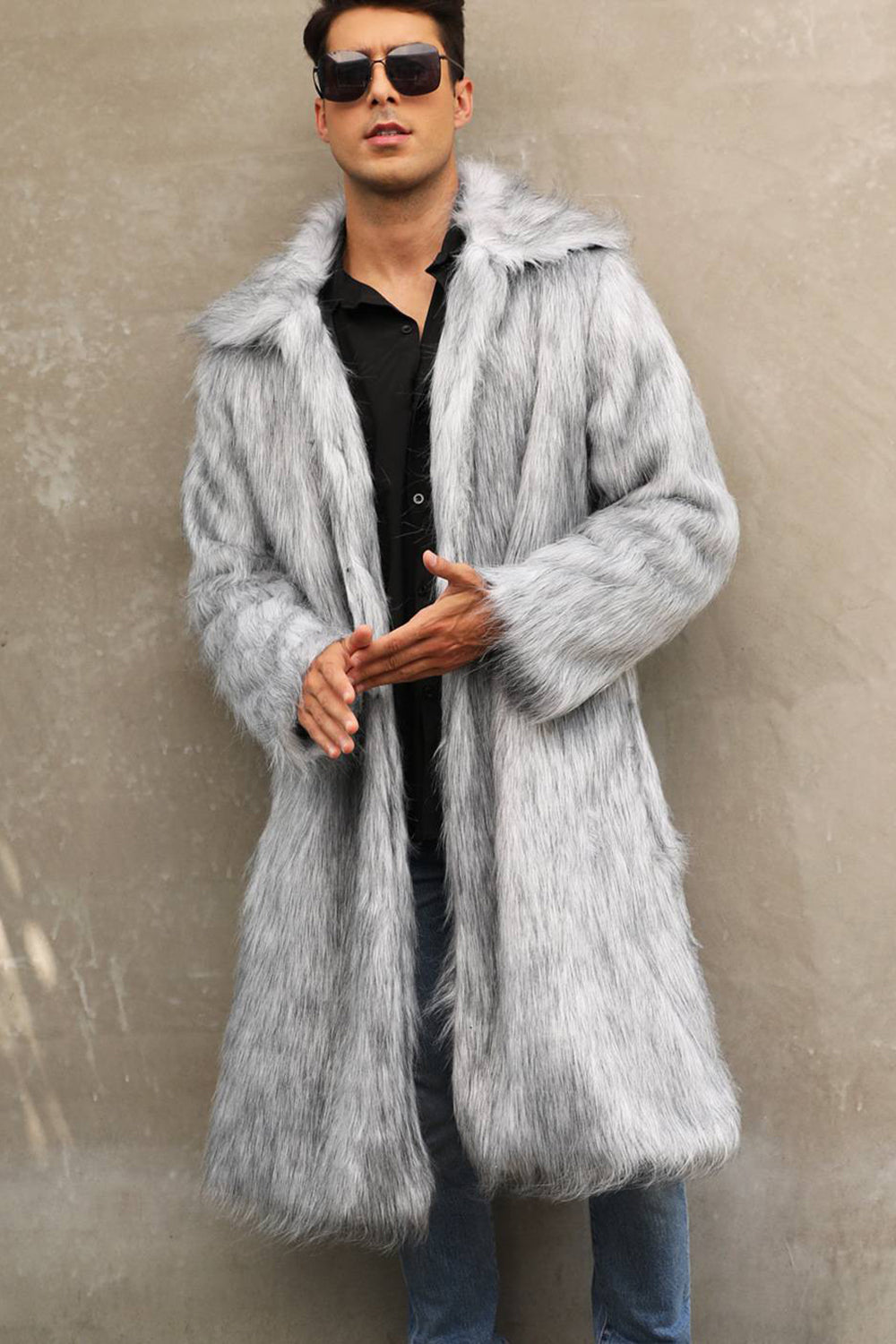 Zach – lange fell-winterjacke für herren