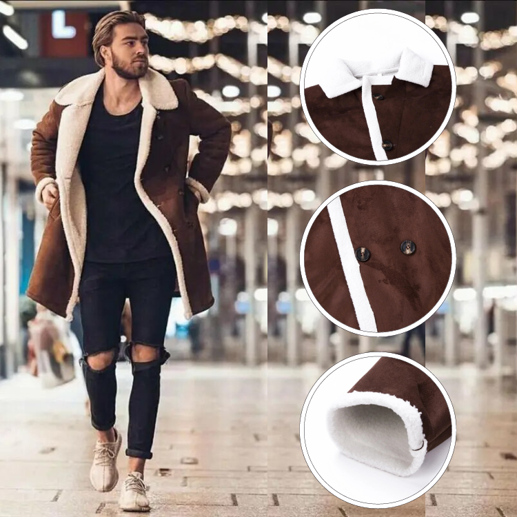 Darryl Winterjas | Lange fleece gevoerde winterjas voor mannen-Hallo Susanne