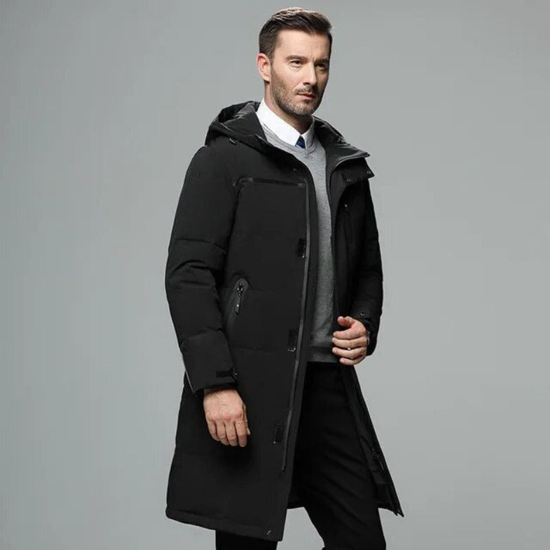 Vince – lange wattierte winterjacke für herren