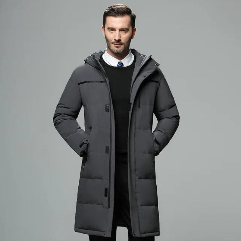 Vince – lange wattierte winterjacke für herren