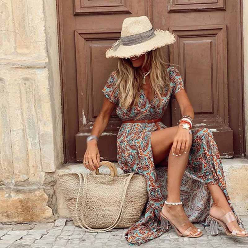 Bia - langes maxi kleid im boho-stil