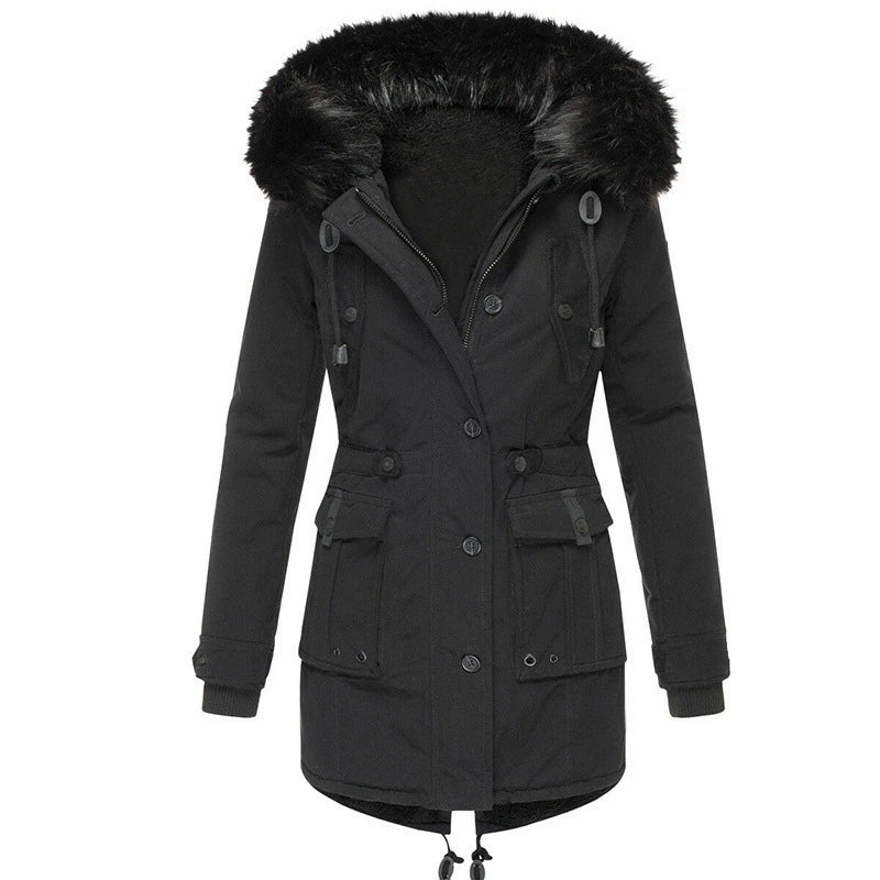 Emmaa - winterjacke mit fellkapuze