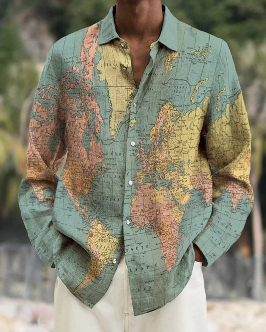 GEO - Männer Hemd mit m Muster