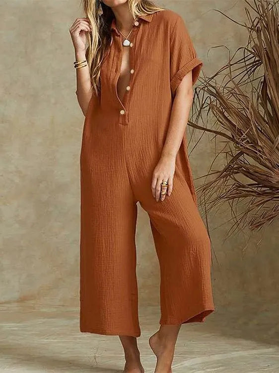 Jennifer - super stylischer leinen-jumpsuit für damen