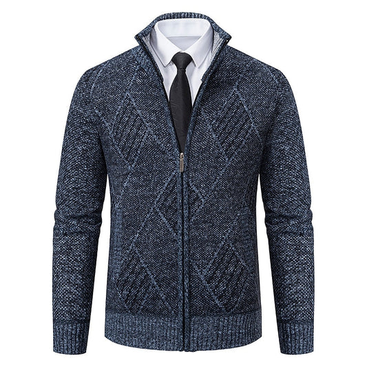 Tom  Polo - Stylischer Zipper-Strickpullover für Herren (italienisches Design)